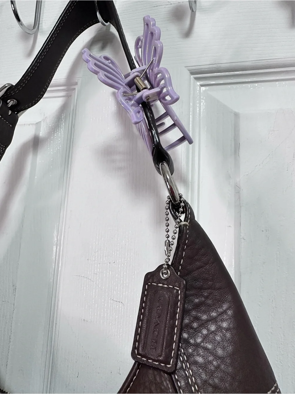 COACH Y2K black soho hamilton pebbled leather hobo purse f13956